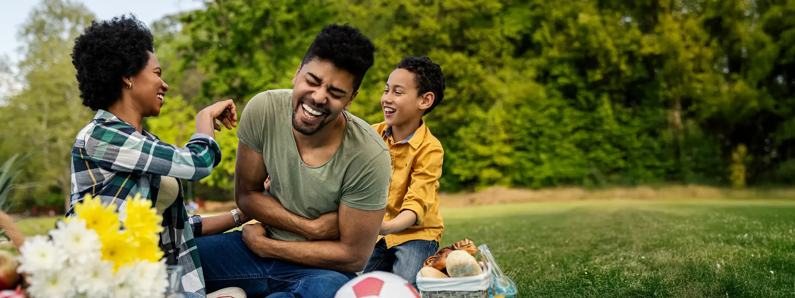Family having a picnic